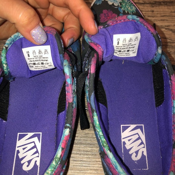 Van’s Floral Sneakers - Size 8 - Picture 6 of 7